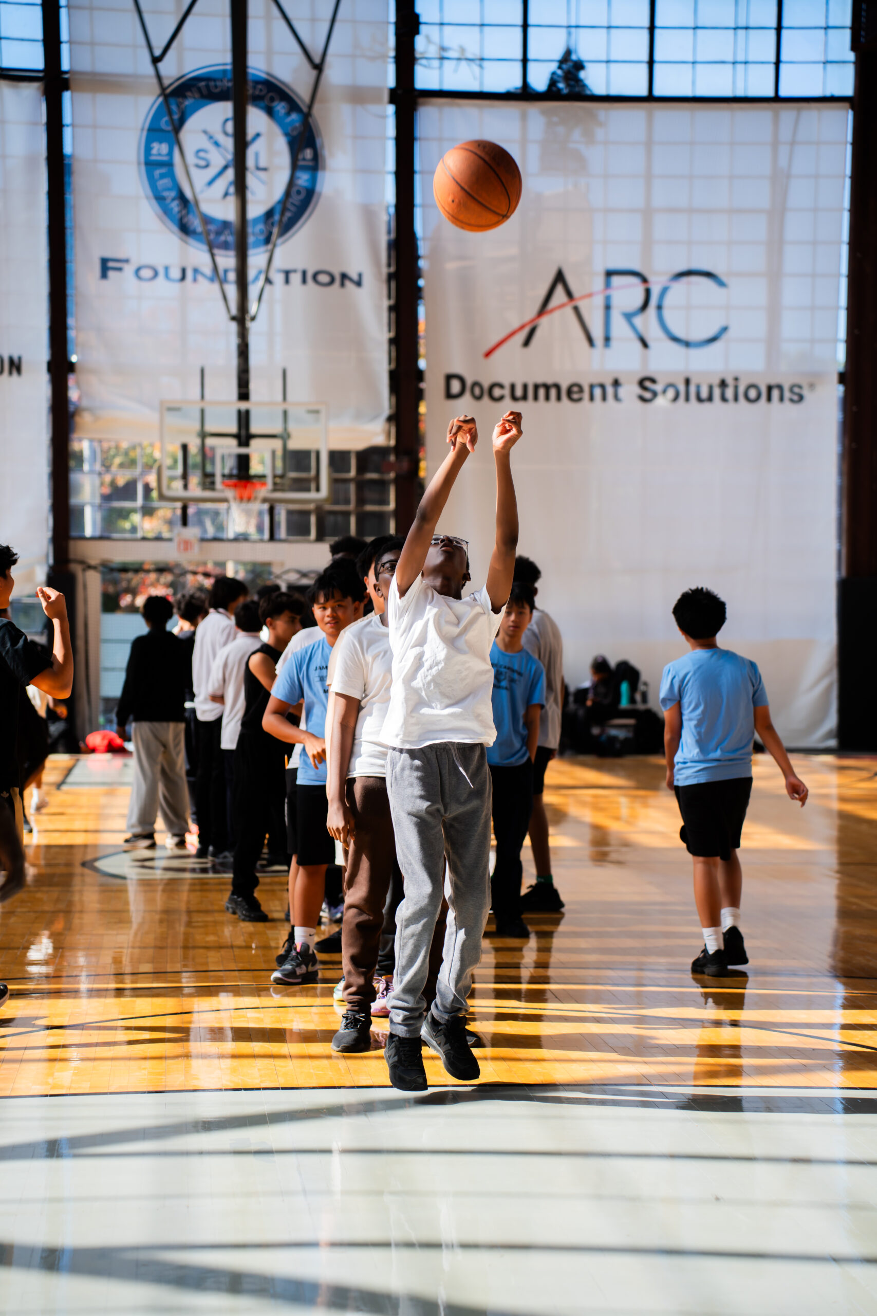 Students in Math and Basketball Program